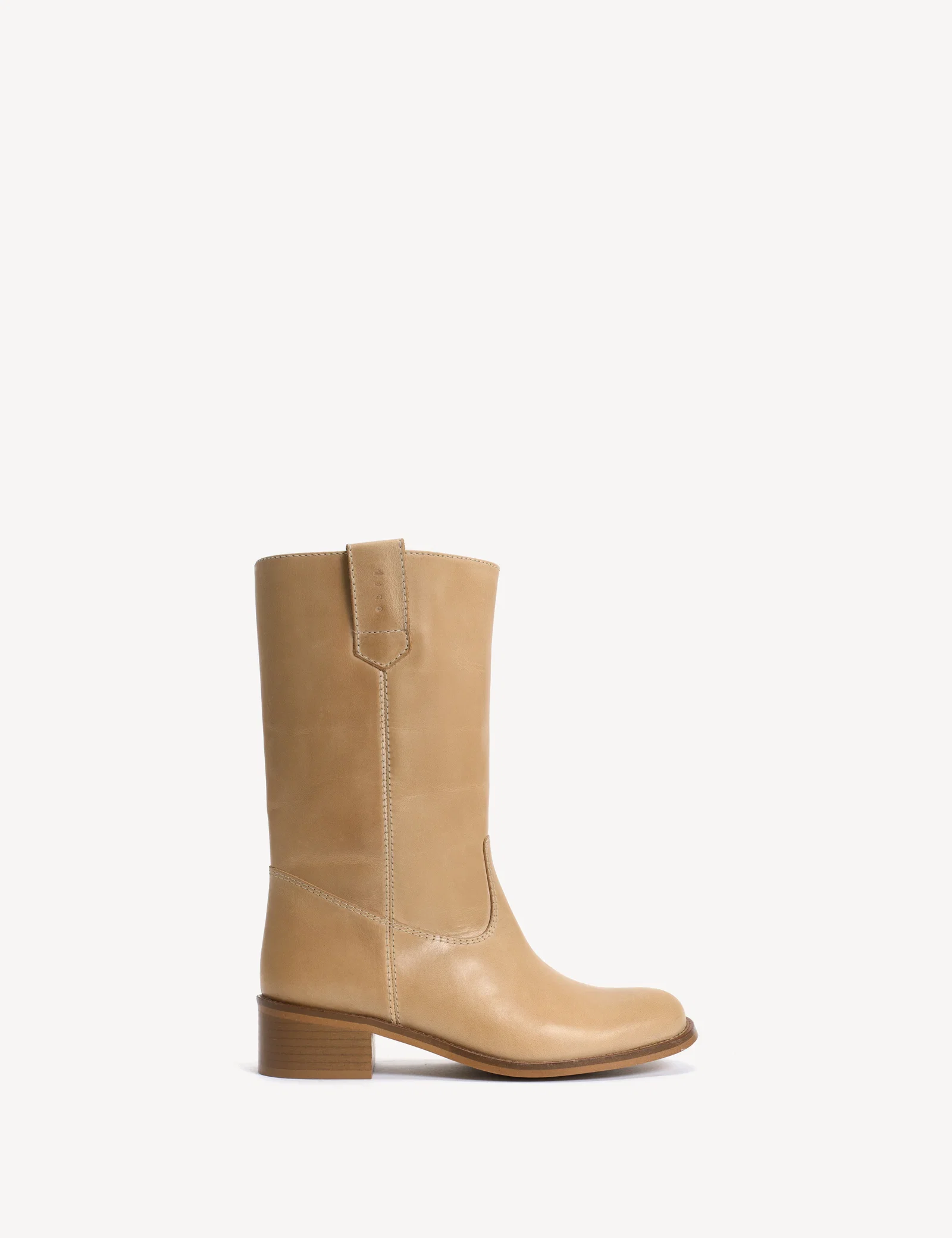 Image of Julia Gaucho Boot In Light Tan Escovado Leather