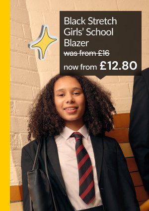 Girls' stretch school blazer was from £16 now from £12.40.
