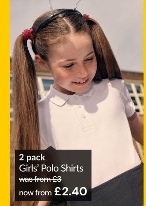 2 pack polo shirts was from £3 now from £2.40.