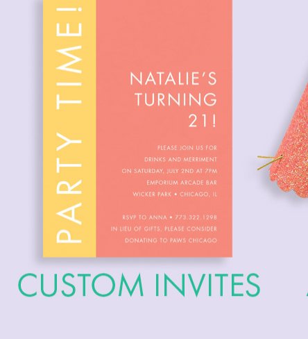 Personalized Party Invitations