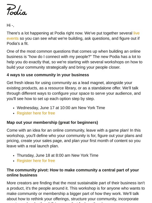 Build with us: Live events, replays, and your community
