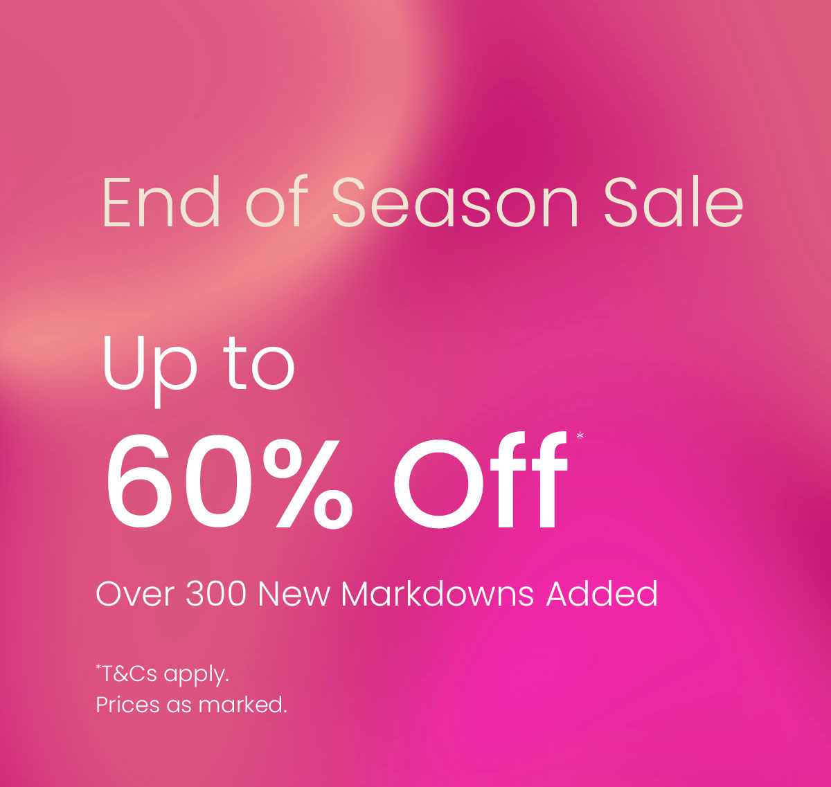 END OF SEASON SALE