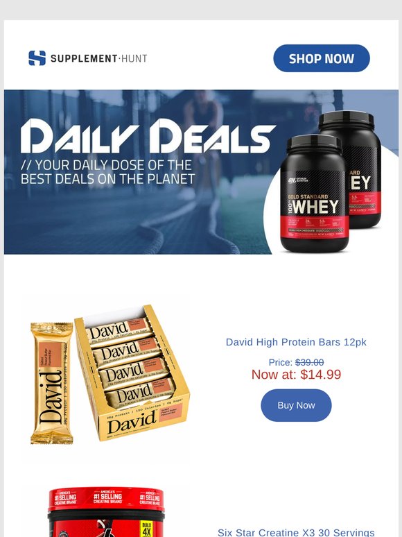 David High Protein Bars 12pk For Only $14.99!