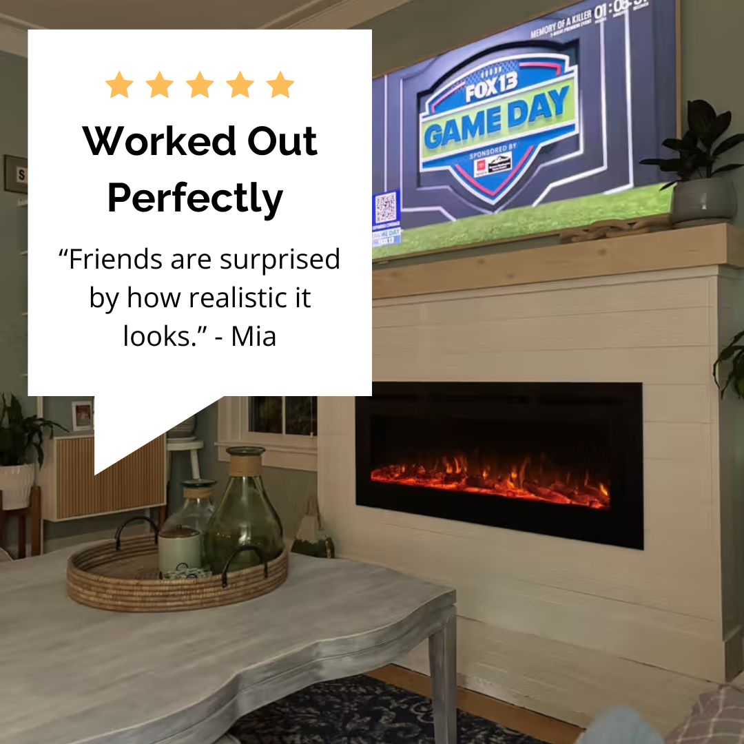 The Sideline 50 Electric Fireplace with 5 stars