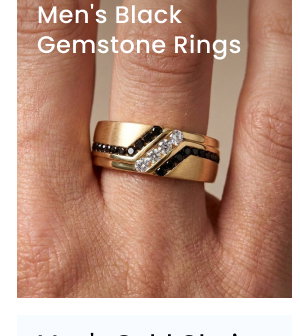 Men's Black Gemstone Rings