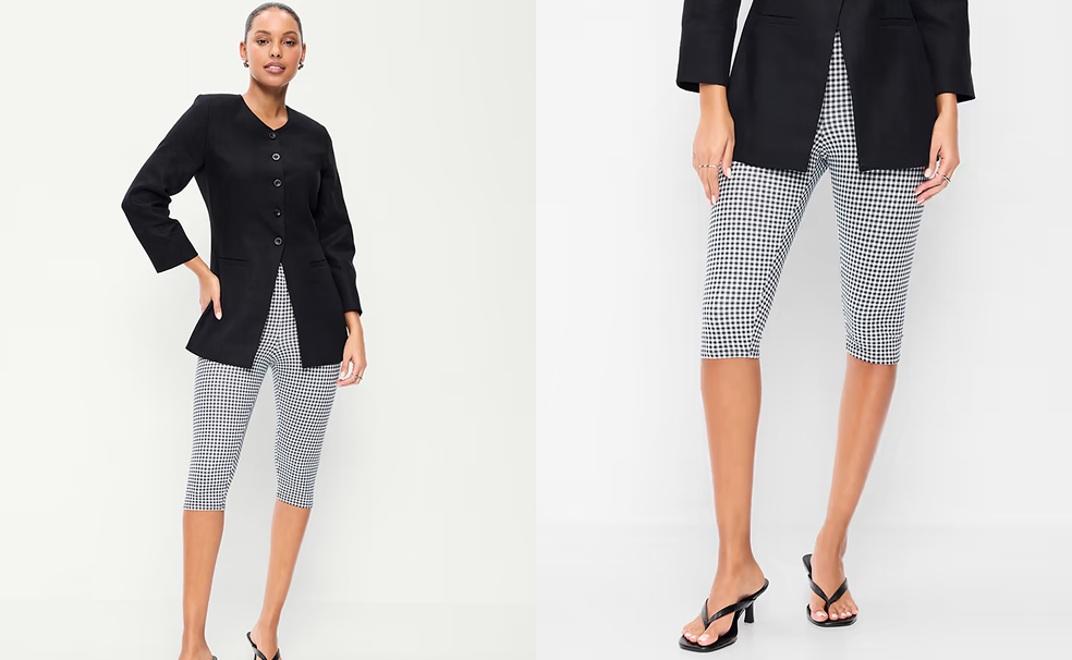 High-Waisted Fashion Layering Capri Legging