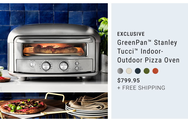 EXCLUSIVE GreenPan™ Stanley Tucci™ Indoor-Outdoor Pizza Oven $799.95 + Free Shipping