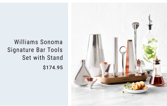 Williams Sonoma Signature Bar Tools Set with Stand $174.95