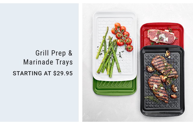 Grill Prep & Marinade Trays Starting at $29.95