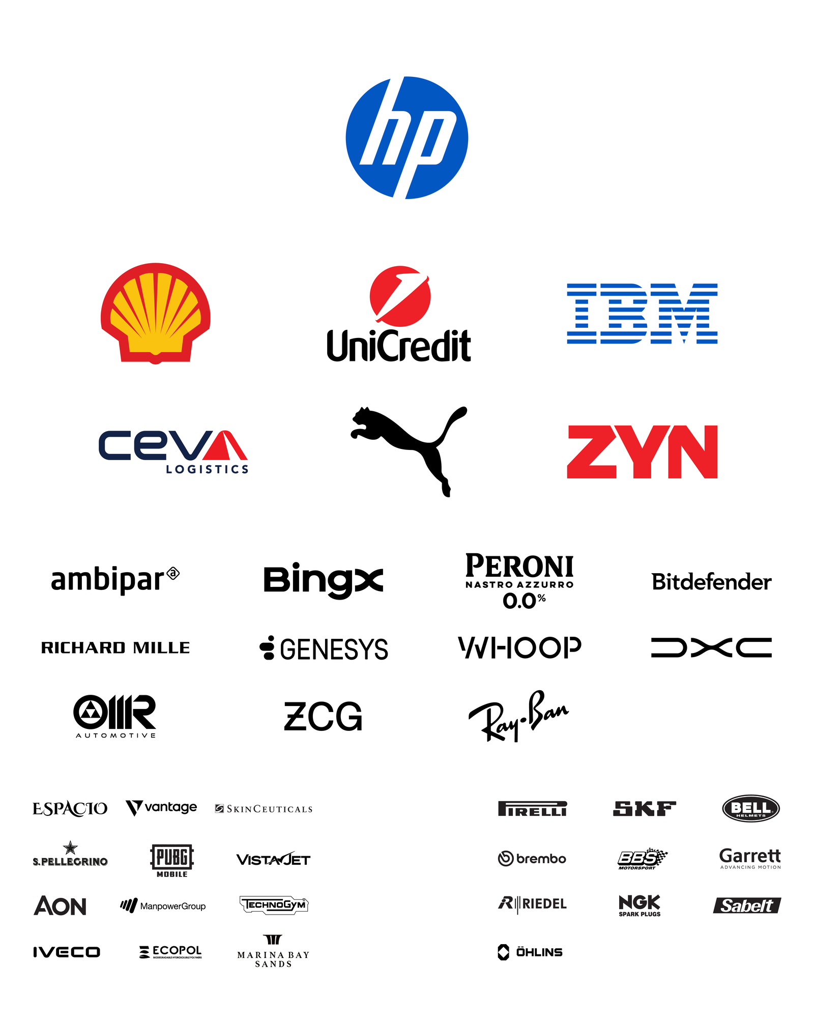 All Sponsors of Scuderia Ferrari HP