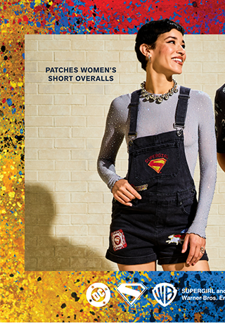 Patches Women's Short Overalls