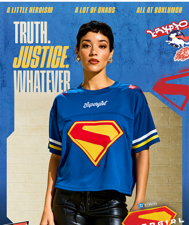 Truth. Justice. Whatever. Exclusive Supergirl Styles Available at BoxLunch! Shop Now