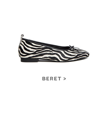 Beret Ballet Flat - Zebra