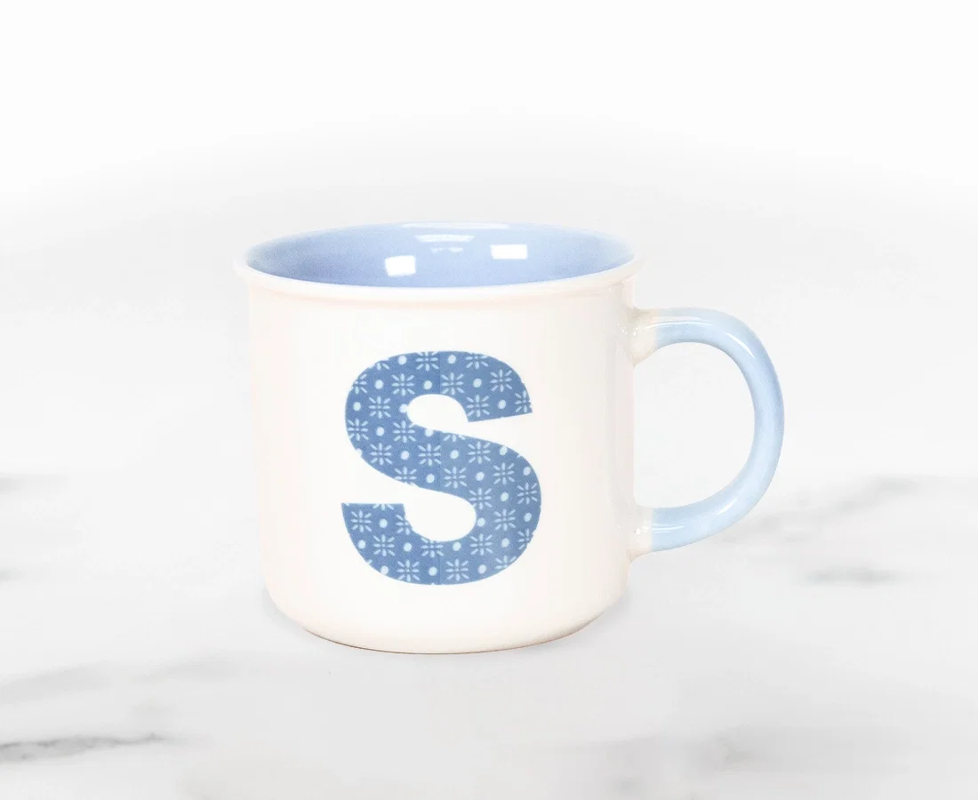 Image of MARLY MONOGRAM MUG S, BLUE 410ML