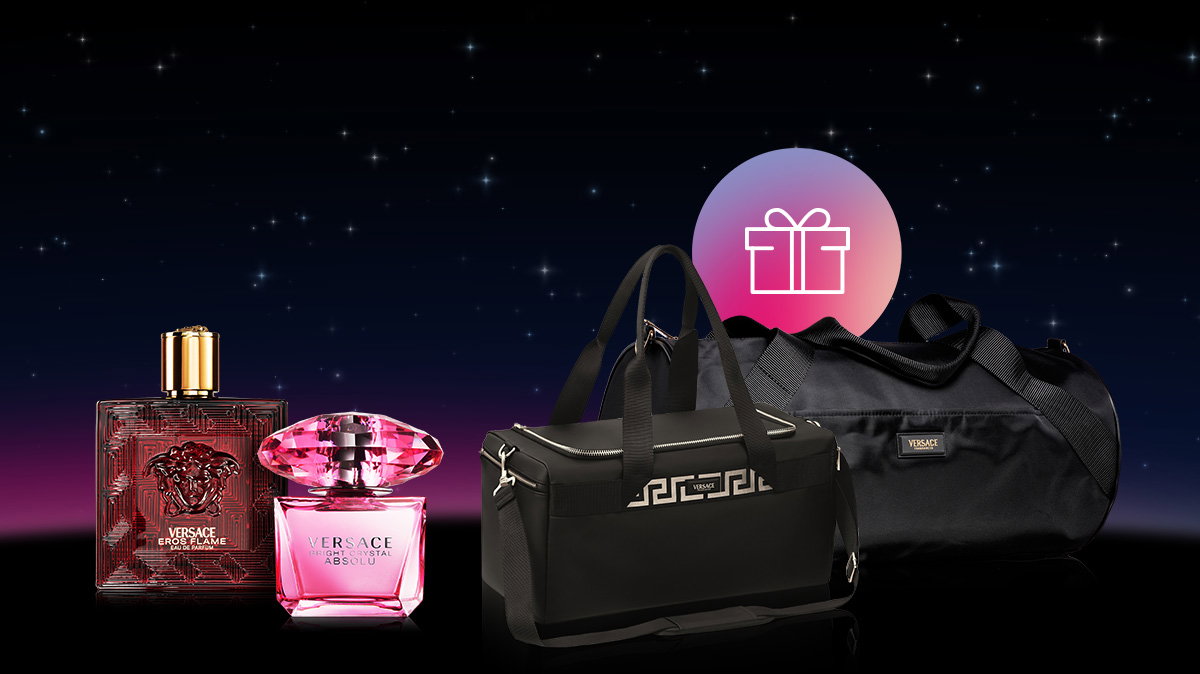 A Versace travel bag as a free gift