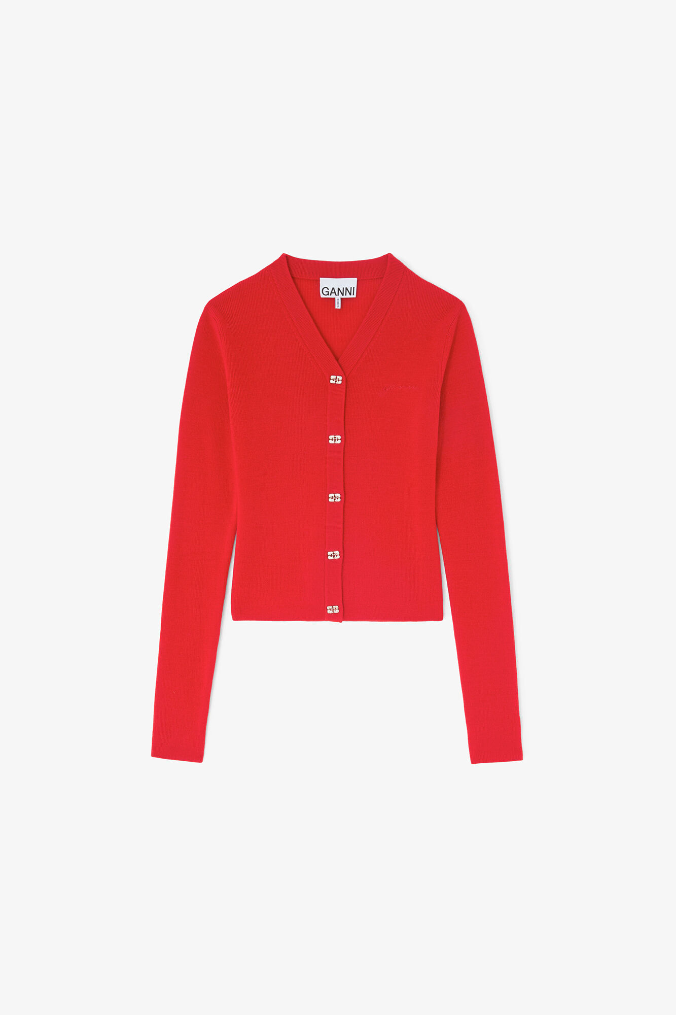 Cardigan in Red Merino