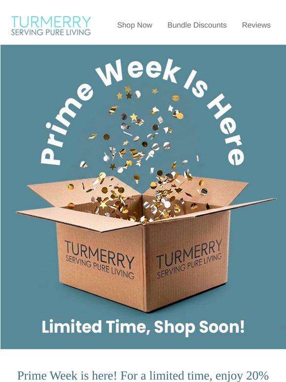 Early Prime Week – 20% OFF Sitewide!