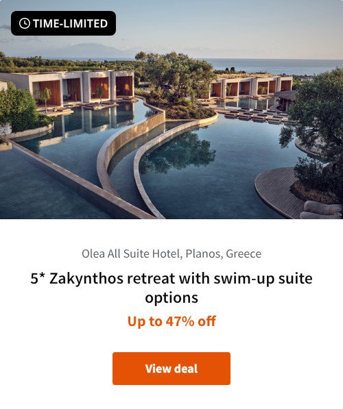5* Zakynthos retreat with swim-up suite options