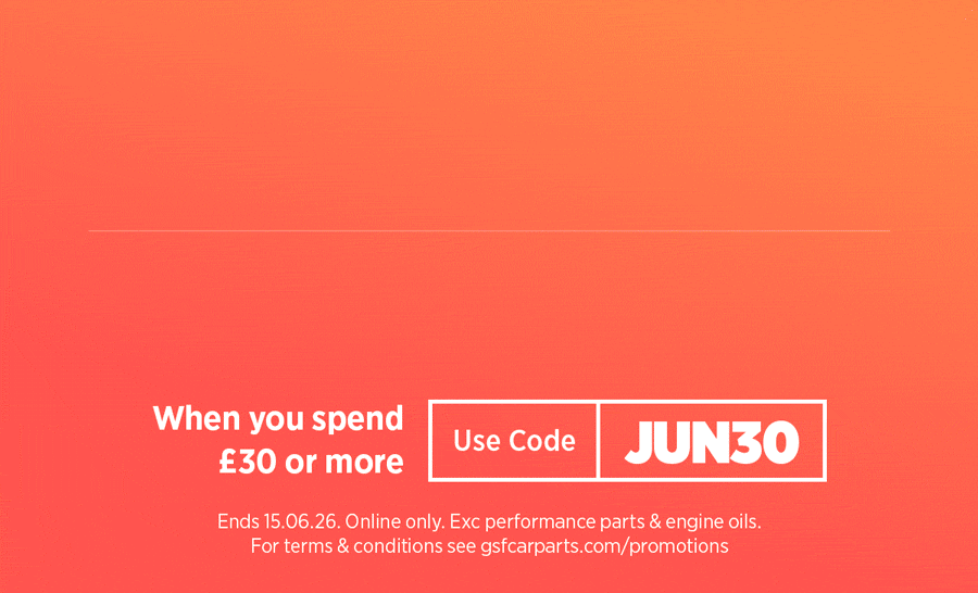 Save 30% on Car Parts When You Spend £30 or More - Use Code JUN30