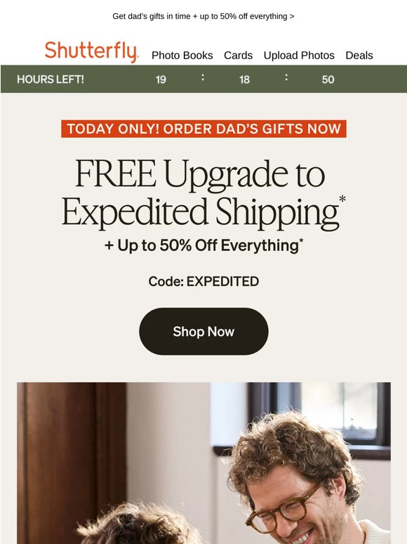 Today only: FREE upgrade to expedited shipping 🚚💨