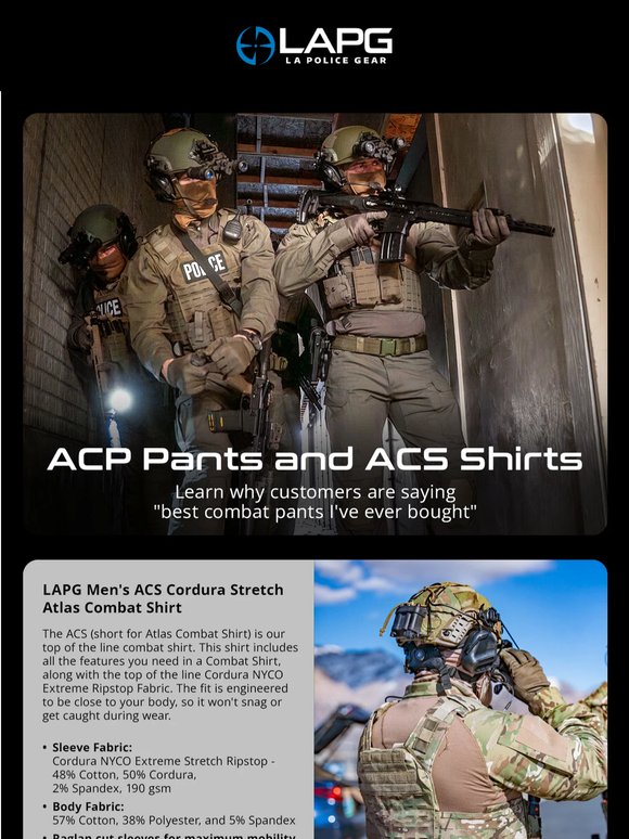 Product Spotlight: ACP Pants and ACS Shirts