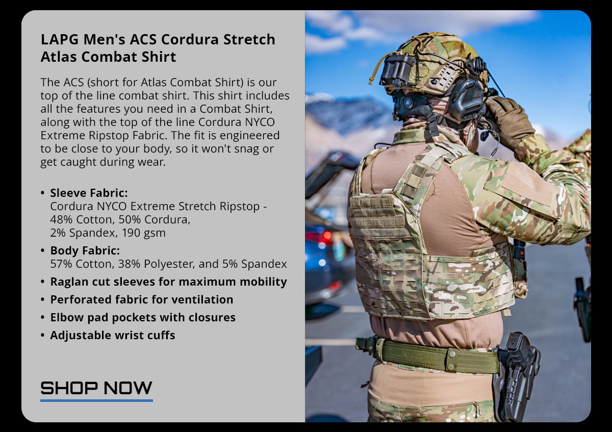 LAPG Men's ACS Cordura Stretch Atlas Combat Shirt
