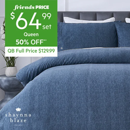 shaynna blaze harbour flannelette quilt cover set