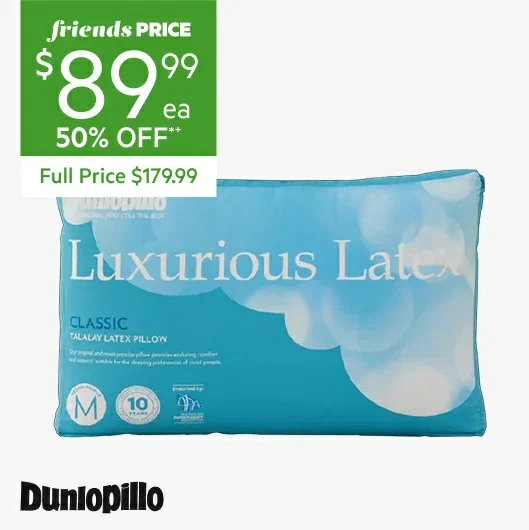dunlopillo luxurious latex classic pillow