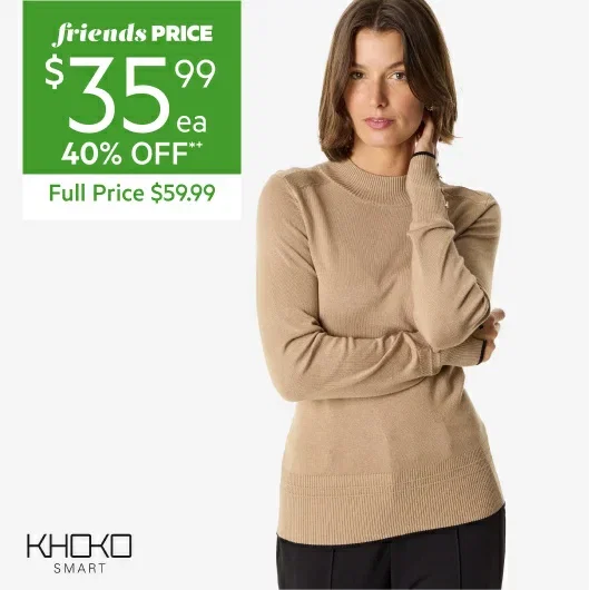 khoko smart mock neck knit