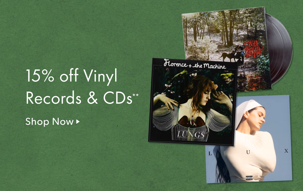 15% off Vinyl Records & CDs