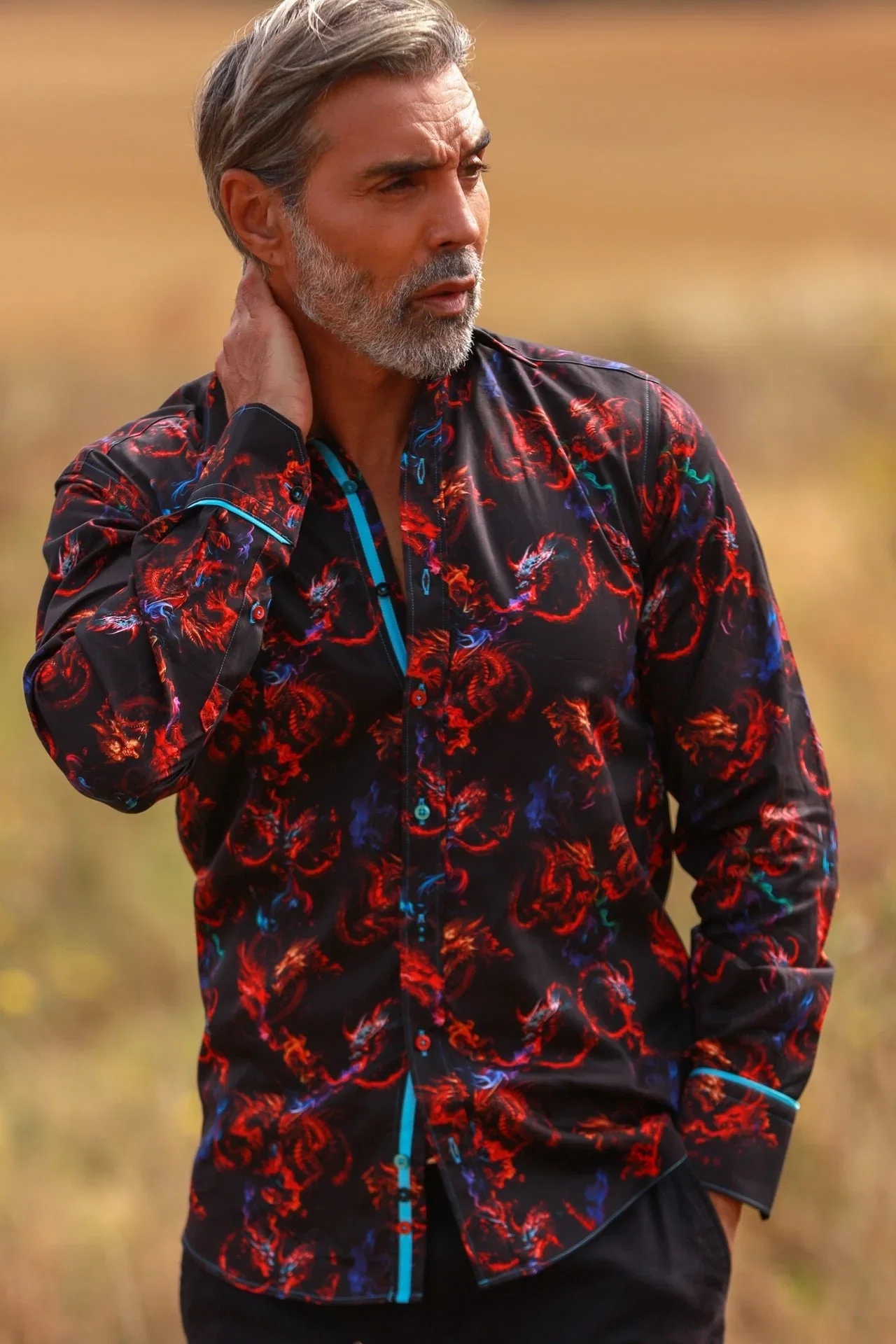 Image of DRAGONS PRINT SHIRT