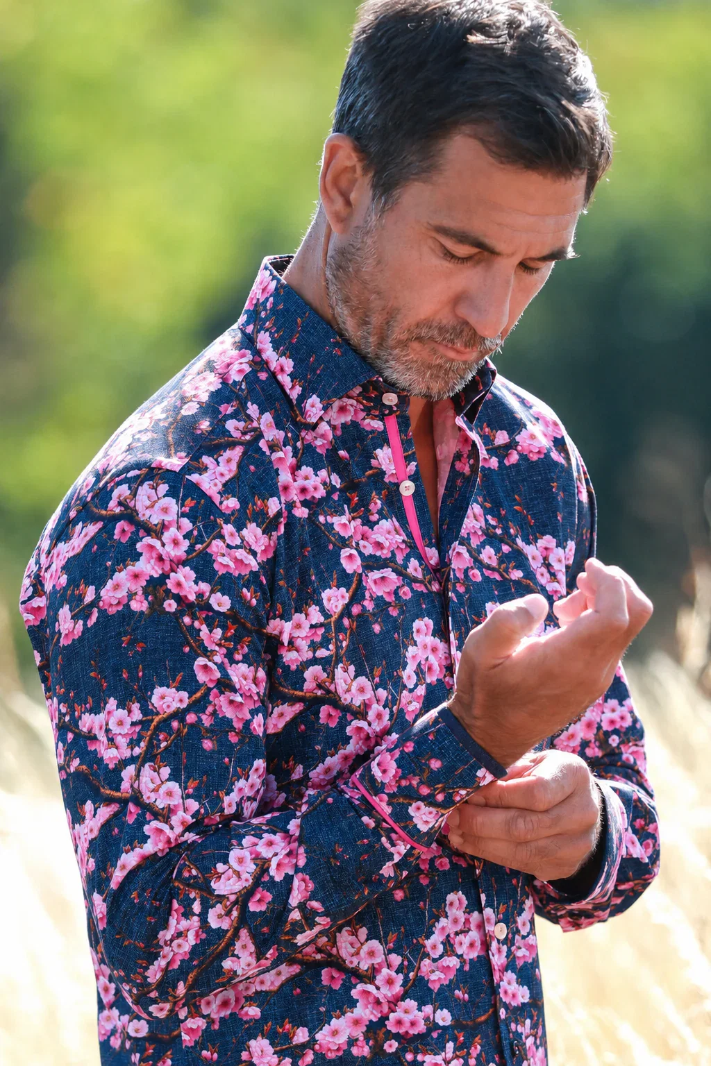 Image of PLUM BLOSSOM PRINT SHIRT