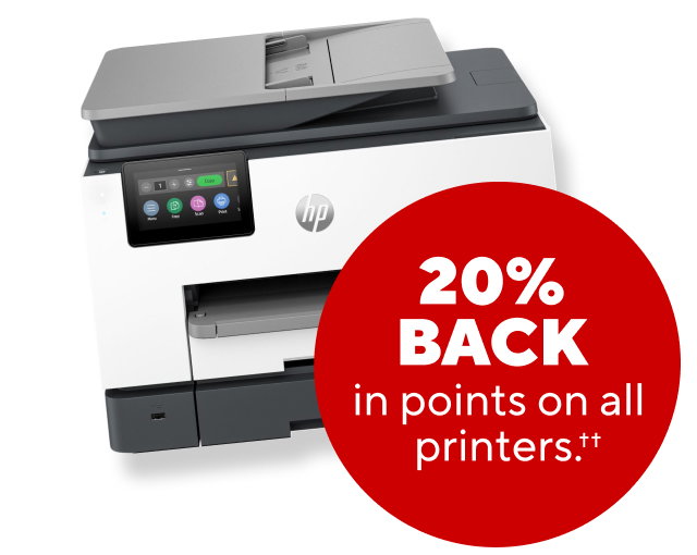 20% BACK in points on all printers.