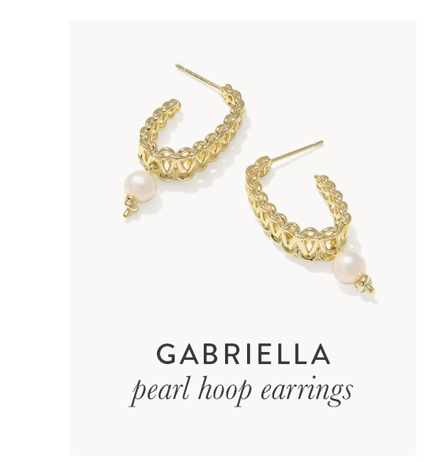 Gabriella pearl hoop earrings
