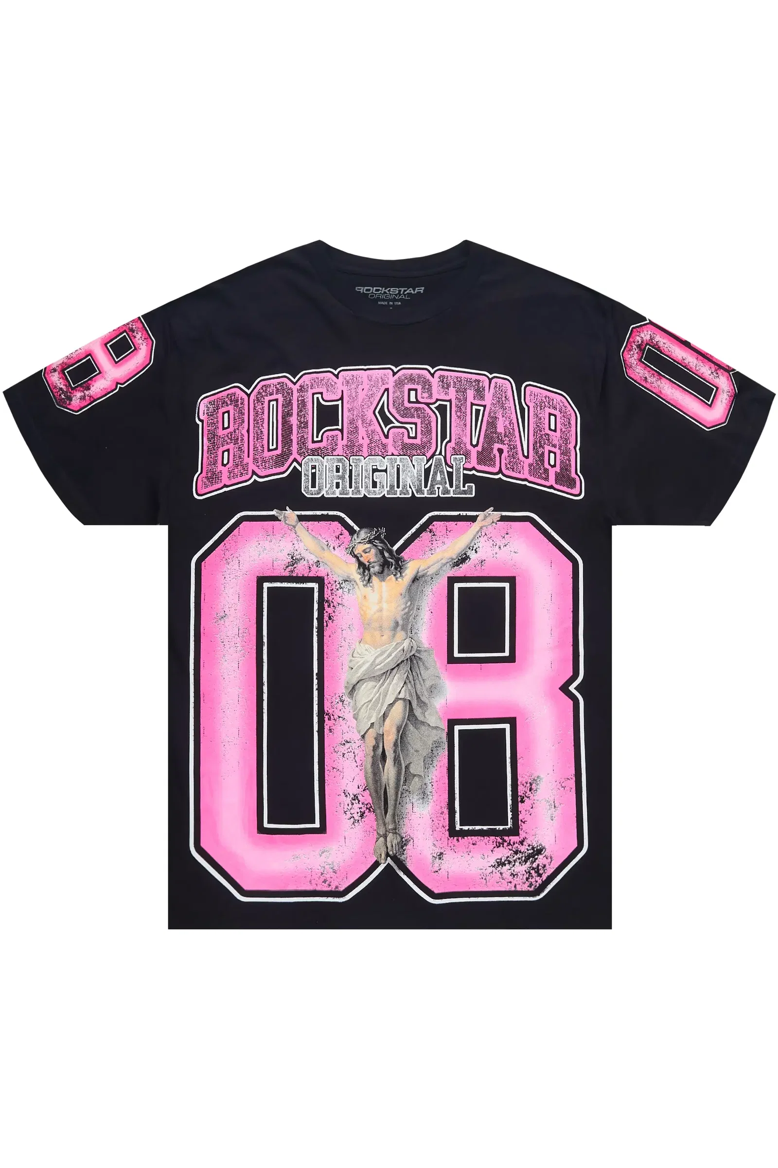 Image of Tariqa 2.0 Black/Pink Oversized T-Shirt
