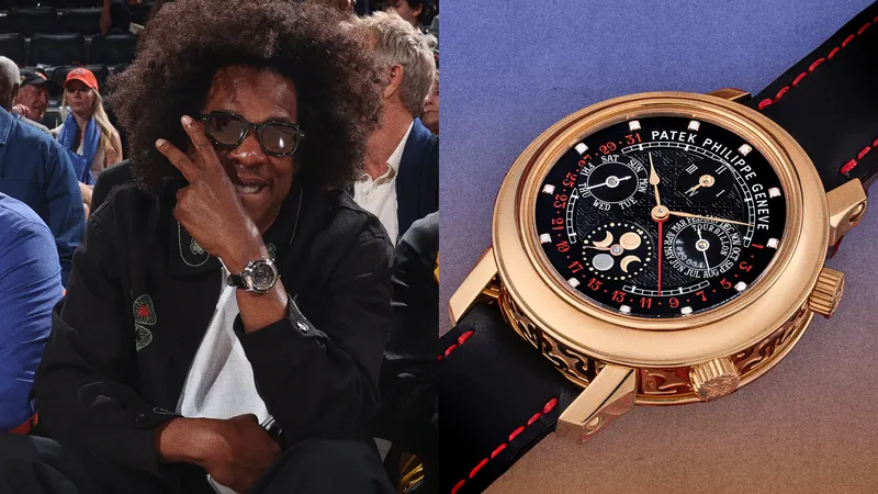 Jay-Z wearing his rare Patek Philippe watch