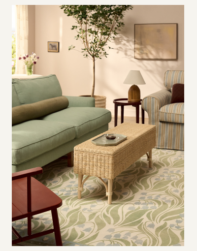 Lila Ivory & Soft Blue Rug