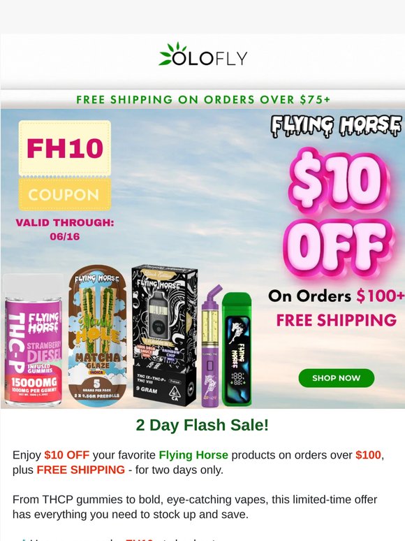 🔥$10 OFF on Flying Horse