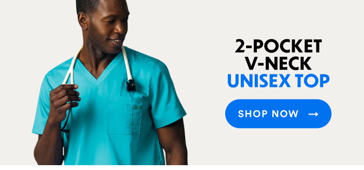 2-Pocket V-Neck Unisex Top | Shop Now