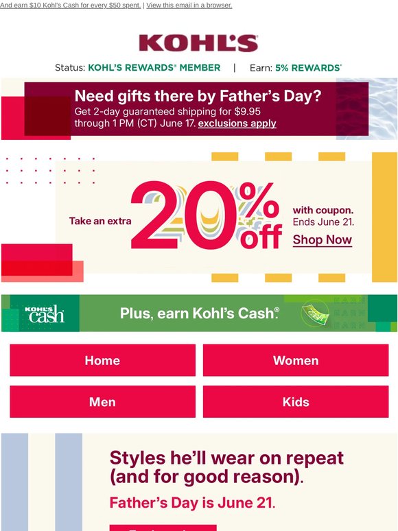 Get gifts Dad loves (even in a time crunch) ⏰ Plus, save 20%.