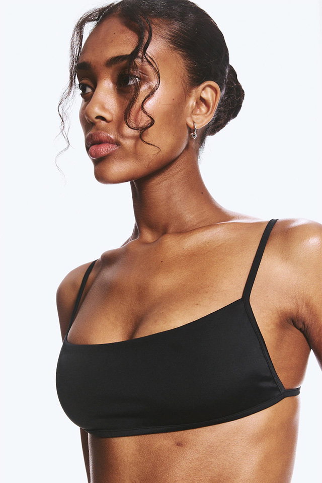 SQUARE NECK STRAPPY BIKINI TOP