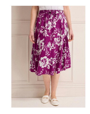 Honor Millburn Floral Print Skirt