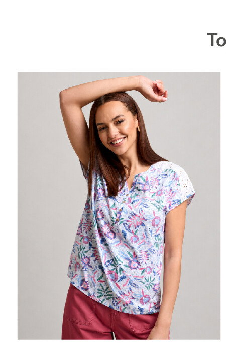Country Rose Printed Top