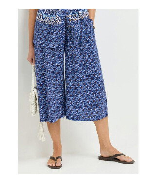 Cropped Wide Leg Trousers