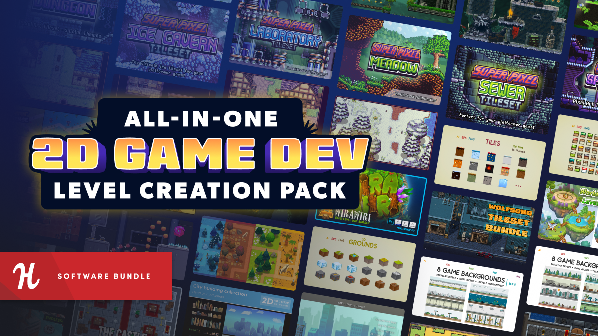 Pay what you want for an all-in-one 2D game dev bundle of ready-to-use game assets!