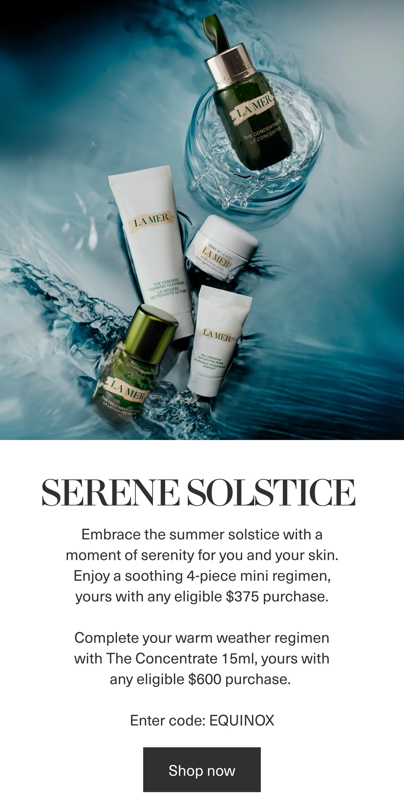 SERENE SOLSTICE | Enter code: EQUINOX | Shop now