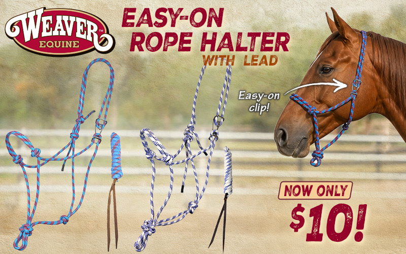 Weaver Easy-on Rope Halter - $10.00