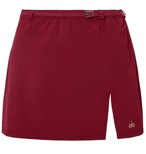 Cropped Connection Skirt - red