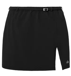 Cropped Connection Skirt - black
