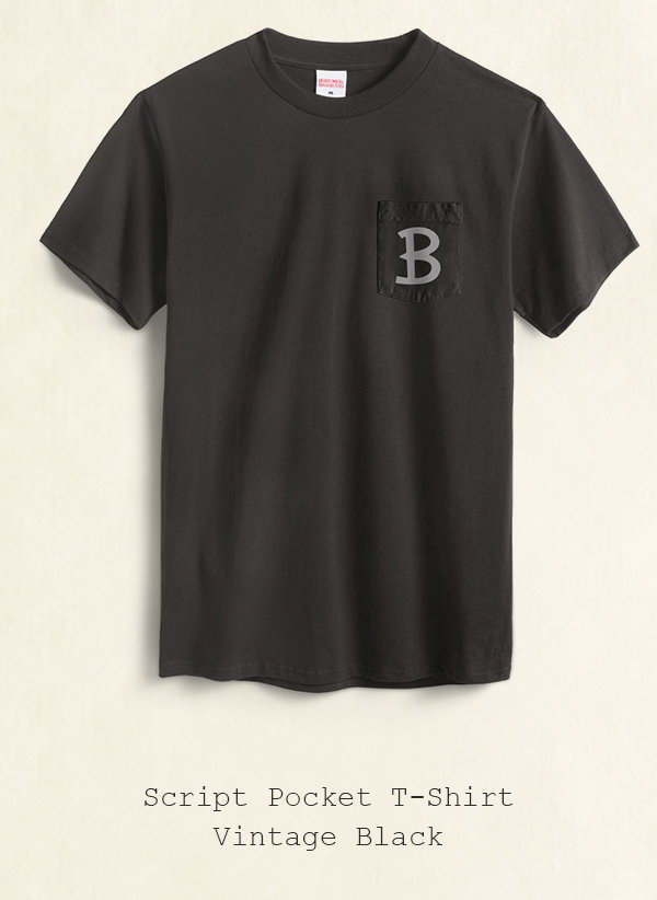 Script Pocket T-Shirt - Vintage Black